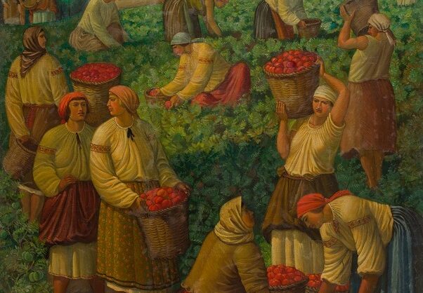 Obraz Główny: Iwan Padałka „Zbieranie pomidorów”, 1932 (dzięki uprzejmości Narodowego Muzeum Sztuki Ukrainy)