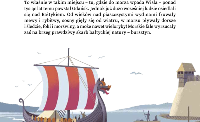 Obraz Główny: Strona z książki „Gdańsk dla młodych podróżników” Jacka Friedricha i Adama Pękalskiego 