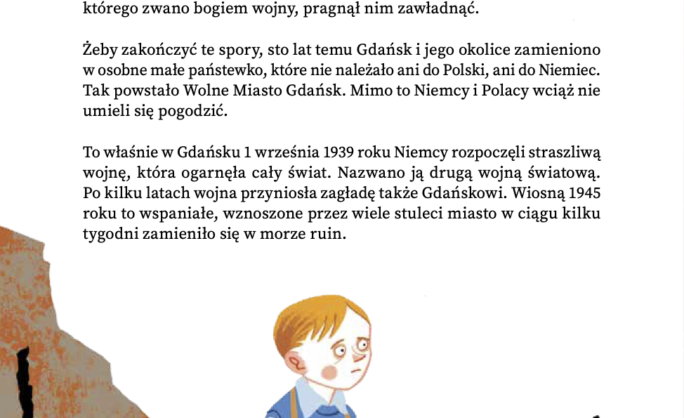 Obraz Główny: Strona z książki „Gdańsk dla młodych podróżników” Jacka Friedricha i Adama Pękalskiego