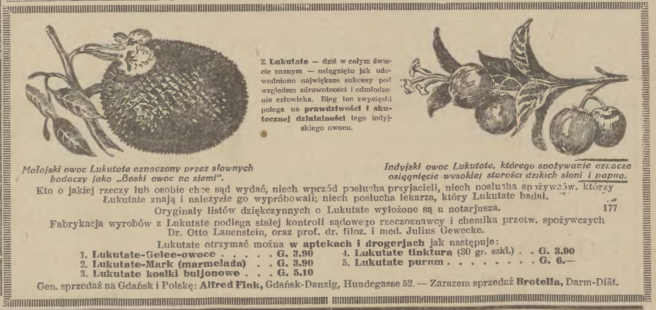 Wycinek z „Gazety Gdańskiej” z 12 lutego 1928 roku (źródło: Pomorska Biblioteka Cyfrowa)