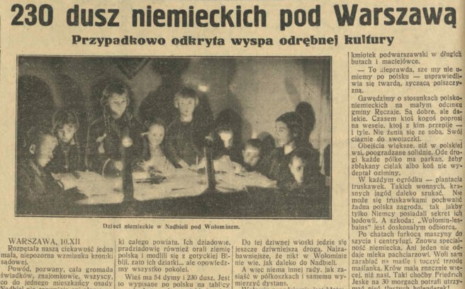 Nagłówek artykułu z „Expressu Lubelskiego i Wołyńskiego” (nr 343) z 11 grudnia 1934 (źródło: Biblioteka Cyfrowa Wojewódzkiej Biblioteki Publicznej w Lublinie)