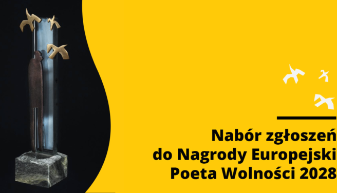 Nabór zgłoszeń do Nagrody Europejski Poeta Wolności 2028 | do 30 września