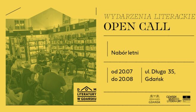 OPEN CALL na wydarzenia literackie | Nabór letni